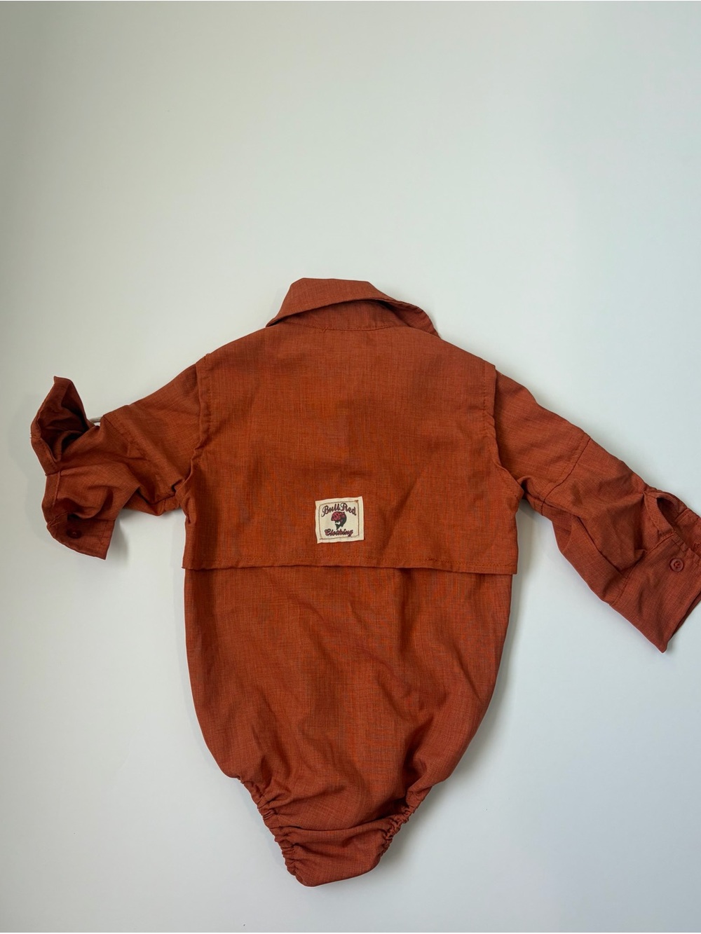 Bull Red Clothing Rust Button-Up Romper - Picture 5 of 6